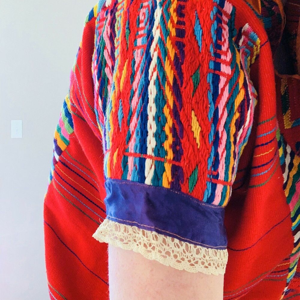 Vintage Huipil Tunic Dress Hand Woven - Picture 6 of 8